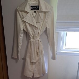 Sugarfly Women's Cream Trench Coat